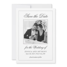 Eenvoudig Elegant Affair Foto slaat de Kaart Datum