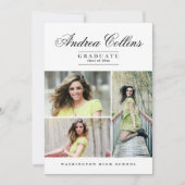 Eenvoudig & Elegant Afstuderen, Afstuderen aankond Kaart (Voorkant)