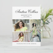 Eenvoudig & Elegant Afstuderen, Afstuderen aankond Kaart (Staand voorkant)