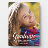 Eenvoudig Elegant Afstuderen Fotoklassejaar Fotoplaat (voorkant)