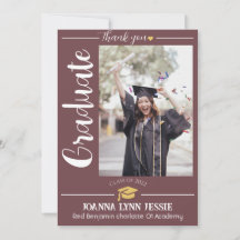 Eenvoudig Elegant Afstuderen goud Pet Bedankt Scri