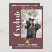 Eenvoudig Elegant Afstuderen goud Pet Bedankt Scri (Voorkant / Achterkant)