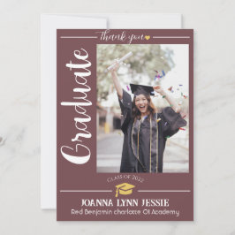 Eenvoudig Elegant Afstuderen goud Pet Bedankt Scri