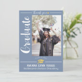 Eenvoudig Elegant Afstuderen goud Pet Bedankt Scri (Staand voorkant)