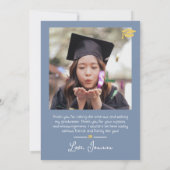 Eenvoudig Elegant Afstuderen goud Pet Bedankt Scri (Achterkant)