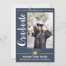 Eenvoudig Elegant Afstuderen goud Pet Bedankt Scri