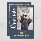 Eenvoudig Elegant Afstuderen goud Pet Bedankt Scri (Voorkant / Achterkant)