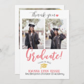 Eenvoudig Elegant Afstuderen goud Pet Bedankt Scri (Voorkant / Achterkant)