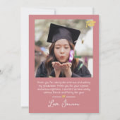 Eenvoudig Elegant Afstuderen goud Pet Bedankt Scri (Achterkant)