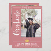 Eenvoudig Elegant Afstuderen goud Pet Bedankt Scri (Voorkant / Achterkant)