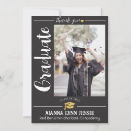 Eenvoudig Elegant Afstuderen goud Pet Bedankt Scri