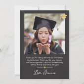 Eenvoudig Elegant Afstuderen goud Pet Bedankt Scri (Achterkant)