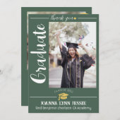 Eenvoudig Elegant Afstuderen goud Pet Bedankt Scri (Voorkant / Achterkant)