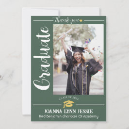 Eenvoudig Elegant Afstuderen goud Pet Bedankt Scri