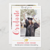 Eenvoudig Elegant Afstuderen goud Pet Bedankt Scri (Voorkant / Achterkant)