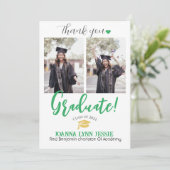 Eenvoudig Elegant Afstuderen goud Pet Bedankt Scri (Staand voorkant)