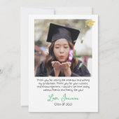 Eenvoudig Elegant Afstuderen goud Pet Bedankt Scri (Achterkant)