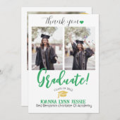 Eenvoudig Elegant Afstuderen goud Pet Bedankt Scri (Voorkant / Achterkant)