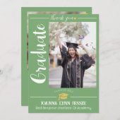 Eenvoudig Elegant Afstuderen goud Pet Bedankt Scri (Voorkant / Achterkant)