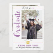 Eenvoudig Elegant Afstuderen goud Pet Bedankt Scri (Voorkant / Achterkant)