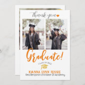 Eenvoudig Elegant Afstuderen goud Pet Bedankt Scri (Voorkant / Achterkant)