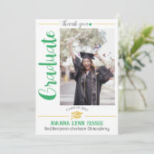 Eenvoudig Elegant Afstuderen goud Pet Bedankt Scri (Staand voorkant)