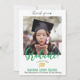 Eenvoudig Elegant Afstuderen gouden Pet Bedankt Sc