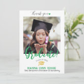 Eenvoudig Elegant Afstuderen gouden Pet Bedankt Sc (Staand voorkant)