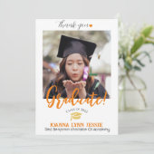 Eenvoudig Elegant Afstuderen gouden Pet Bedankt Sc (Staand voorkant)