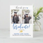 Eenvoudig Elegant Afstuderen gouden Pet Bedankt Sc (Staand voorkant)