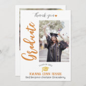 Eenvoudig Elegant Afstuderen gouden Pet Bedankt Sc (Voorkant / Achterkant)