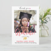 Eenvoudig Elegant Afstuderen gouden Pet Bedankt Sc (Staand voorkant)