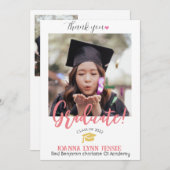 Eenvoudig Elegant Afstuderen gouden Pet Bedankt Sc (Voorkant / Achterkant)