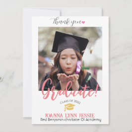 Eenvoudig Elegant Afstuderen gouden Pet Bedankt Sc