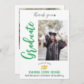 Eenvoudig Elegant Afstuderen gouden Pet Bedankt Sc (Voorkant / Achterkant)