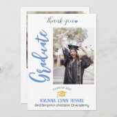 Eenvoudig Elegant Afstuderen gouden Pet Bedankt Sc (Voorkant / Achterkant)