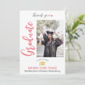 Eenvoudig Elegant Afstuderen gouden Pet Bedankt Sc (Staand voorkant)