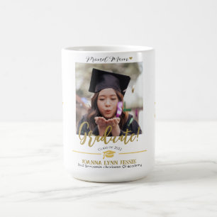 Eenvoudig Elegant Afstuderen gouden Pet Bedankt Sc Koffiemok