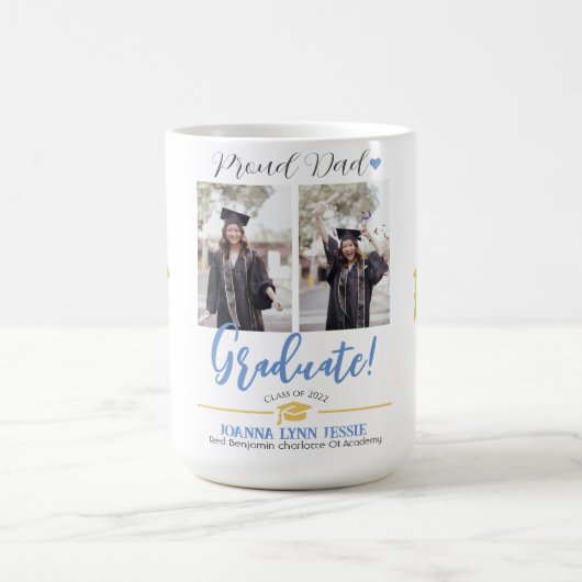 Eenvoudig Elegant Afstuderen gouden Pet Bedankt Sc Koffiemok (Center)