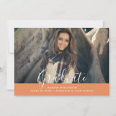 Eenvoudig Elegant Afstuderen Invite | SINAASAPPEL Kaart (Voorkant)