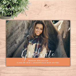 Eenvoudig Elegant Afstuderen Invite | SINAASAPPEL Kaart