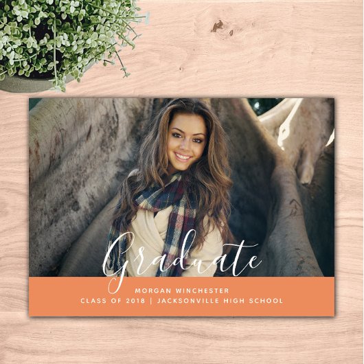 Eenvoudig Elegant Afstuderen Invite | SINAASAPPEL Kaart