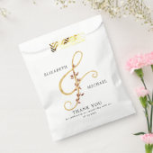 Eenvoudig elegant Ampersand Botanical Fall Wedding Bedankzakje (Gezegeld)