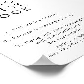 Eenvoudig Elegant Audio Gastenboek Trouwbord Poster (Hoek)