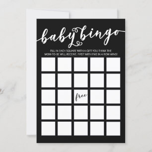 Eenvoudig Elegant Baby shower Bingo Kaart