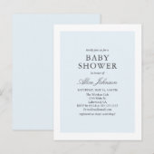 Eenvoudig elegant Baby shower Uitnodiging Briefkaart (Voorkant / Achterkant)