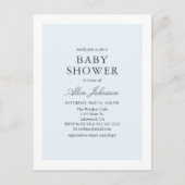 Eenvoudig elegant Baby shower Uitnodiging Briefkaart (Voorkant)