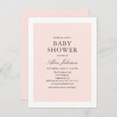 Eenvoudig elegant Baby shower Uitnodiging Briefkaart (Voorkant / Achterkant)