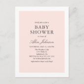 Eenvoudig elegant Baby shower Uitnodiging Briefkaart (Voorkant)