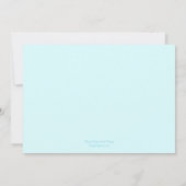 Eenvoudig Elegant Baptism/Christening Invite - Bla Kaart (Achterkant)